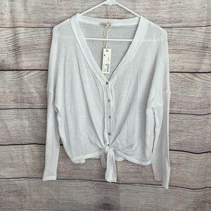 NWT Cotton On Eliza textured tie hem cardi sz M